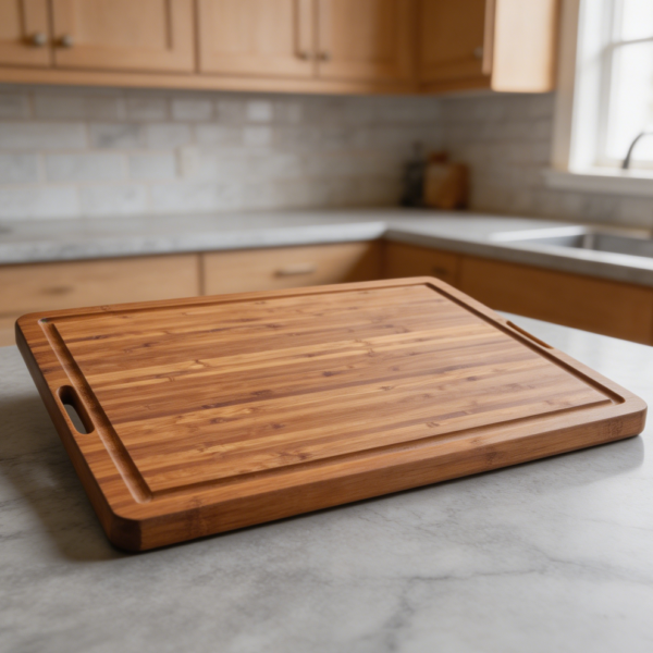 16x11 Bamboo Cutting Board 1" Thick Juice Groove